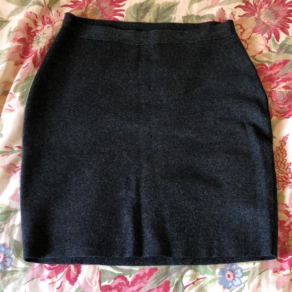 EILEEN FISHER Size Medium Stretch PullOn Wool Soandex Charcoal Gray $238 NEW - Picture 2 of 10